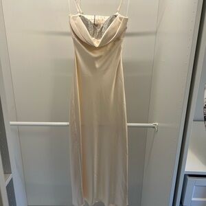 Hello Molly Cream Satin Dress